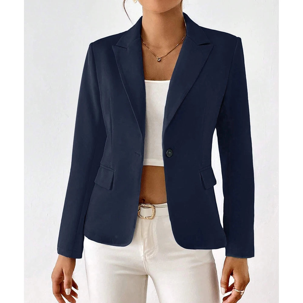 Blazer Con Cierre De Un Botón Y Corte Estructurado Para Mujer | Ideal Para Uso Diario O Entornos Formales