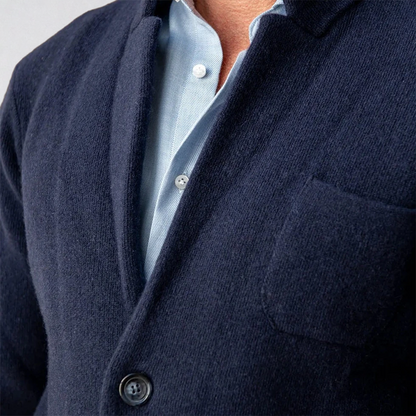 Blazer Para Hombre De Corte Fluido Con Bolsillos Patch Y Cuello Alto | Ideal Para Uso Formal Y Casual