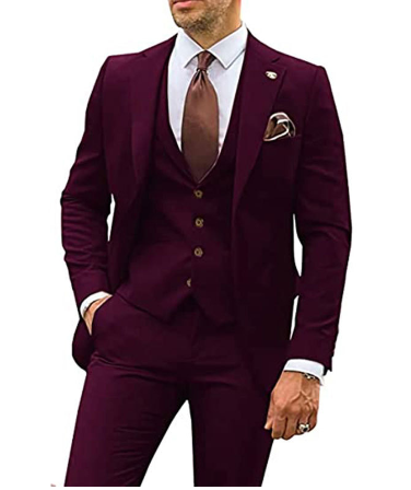 Conjunto De Traje Con Blazer, Pantalón Y Chaleco Para Hombre | Ideal Para Ocasiones Formales