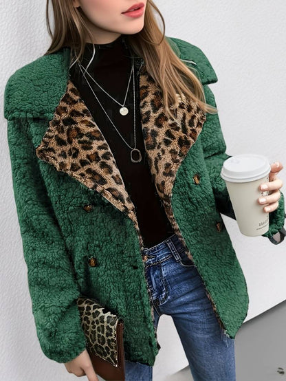 Chaqueta Con Estampado Animal y Manga Larga Para Mujer | Ideal Para Invierno