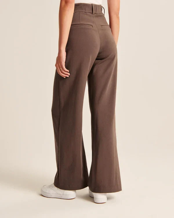 Pantalón Evasado Con Corte Ajustado En Cadera Para Mujer | Ideal Para Uso Diario Y Salidas