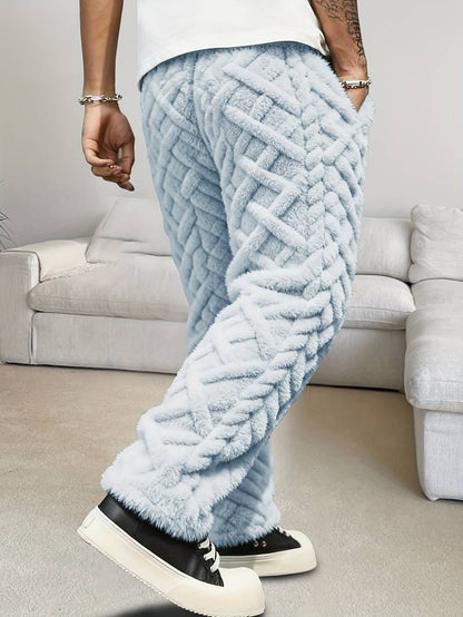 Pantalón con Motivo Geométrico y Cintura Elástica para Hombre | Ideal para Ocio y Uso Diario