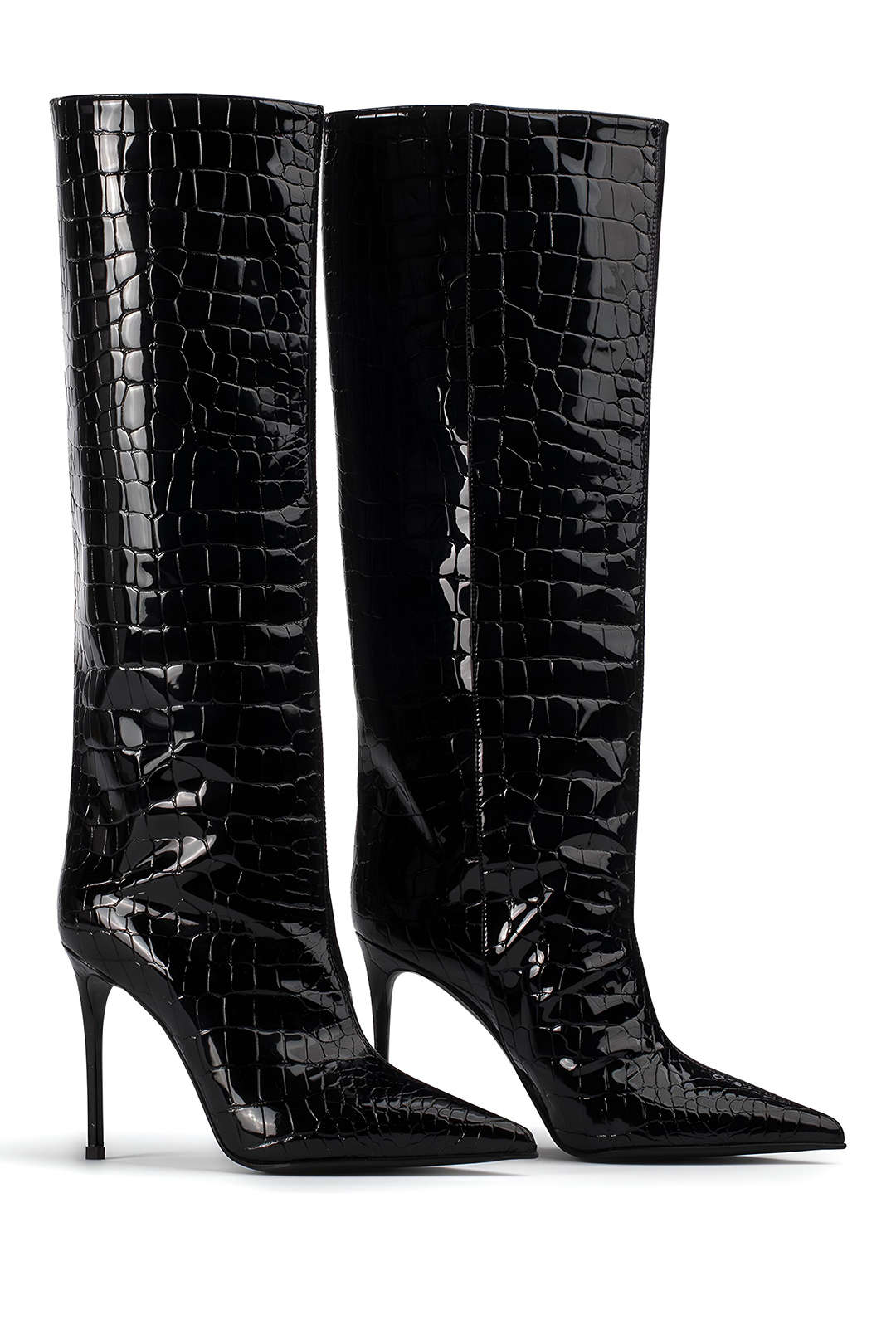 Botas Con Estampado Texturizado Y Tacón Aguja Para Mujer | Ideal Para Ocasiones Nocturnas