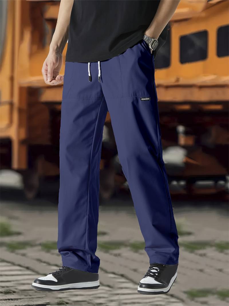 Pantalón con Cintura Elástica y Cordón Ajustable para Hombres | Ideal para Uso Diario y Salidas Informales