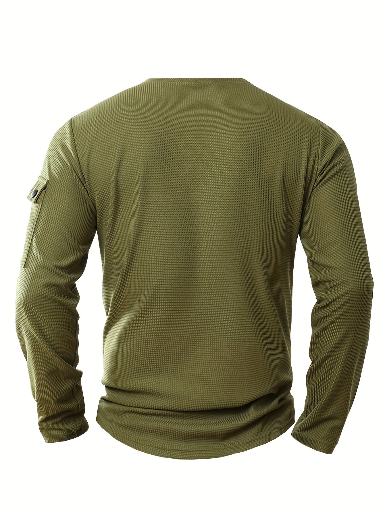 Polo De Manga Larga Con Apertura De Botones Y Bolsillos Para Hombre | Ideal Para Uso Diario