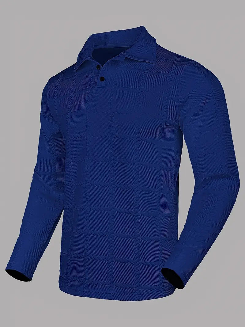Camisa De Manga Larga Con Cierre De Botones Para Hombres | Ideal Para Uso Diario Y Ocasiones Formales