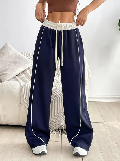 Pantalón Jogging de Corte Relajado con Cintura Ajustable para Mujer | Ideal para Uso en Casa y Actividades Ligeras