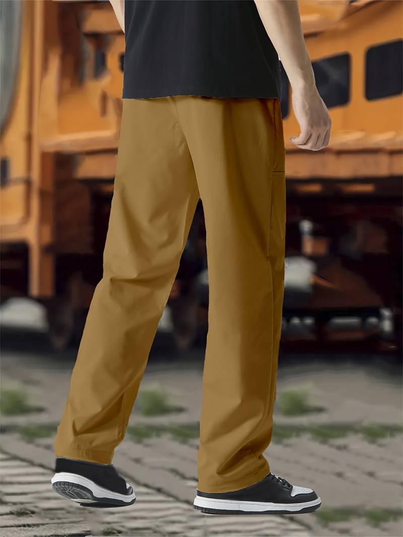 Pantalón con Cintura Elástica y Cordón Ajustable para Hombres | Ideal para Uso Diario y Salidas Informales