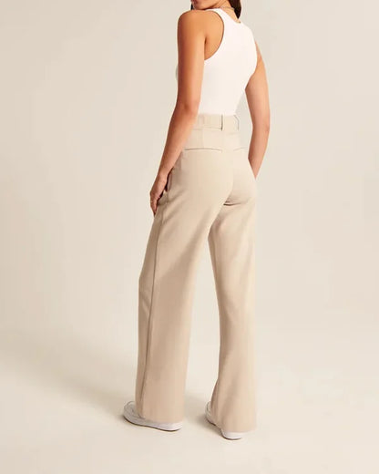 Pantalón Evasado Con Corte Ajustado En Cadera Para Mujer | Ideal Para Uso Diario Y Salidas