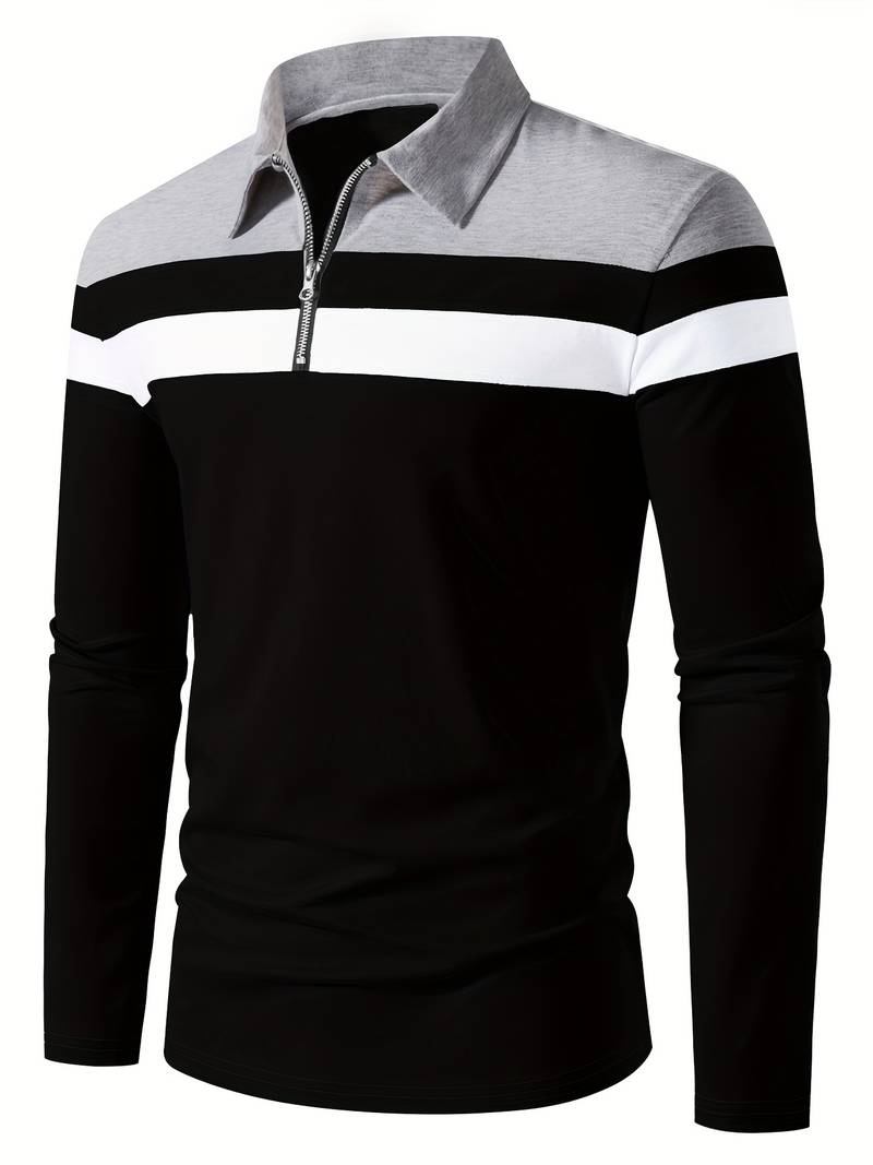 Polo de Hombre con Cremallera Frontal para Uso Diario | Ideal para Contextos Informales y Semi-Formales
