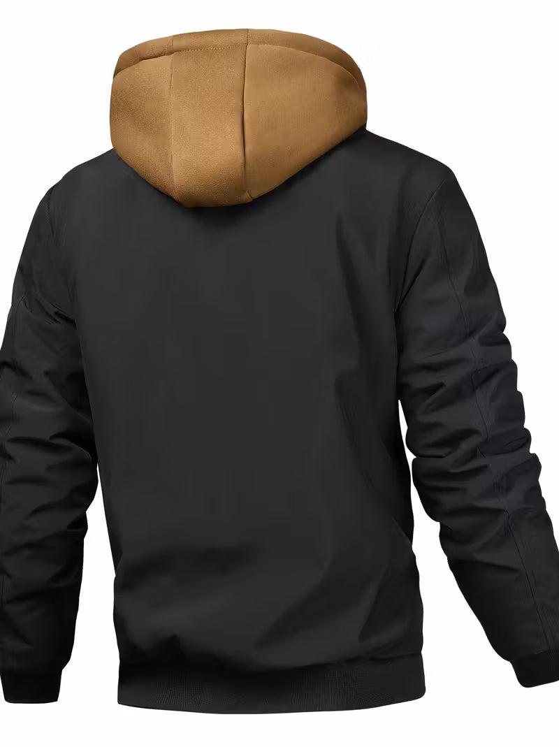 Chaqueta Con Cremallera Completa Y Capucha Integrada Para Hombre | Ideal Para Uso Diario Y Entretiempo
