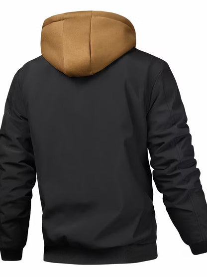 Chaqueta Con Cremallera Completa Y Capucha Integrada Para Hombre | Ideal Para Uso Diario Y Entretiempo