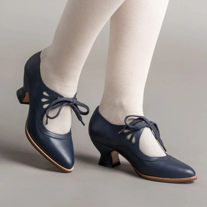 Escarpines Con Lacets Y Tacón Bajo Para Mujer | Ideal Para Uso Diario Y Ocasiones Formales
