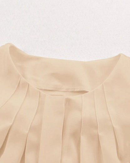 Camisa Con Cierre De Botones Y Mangas Tipo Linterna Para Mujer | Ideal Para Uso Diario Y Entornos De Trabajo