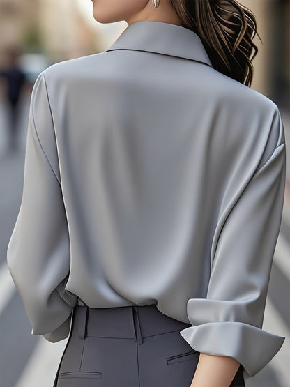 Blusa Con Corte Estructurado Y Cierre De Botones Para Mujer | Ideal Para Uso Diario Y Ocasiones Formales