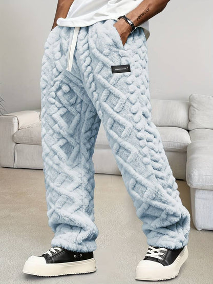 Pantalón con Motivo Geométrico y Cintura Elástica para Hombre | Ideal para Ocio y Uso Diario