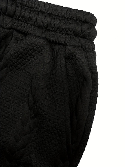 Conjunto de Dos Piezas con Motivo Trenzado en Relieve para Mujer | Ideal para Uso Diario