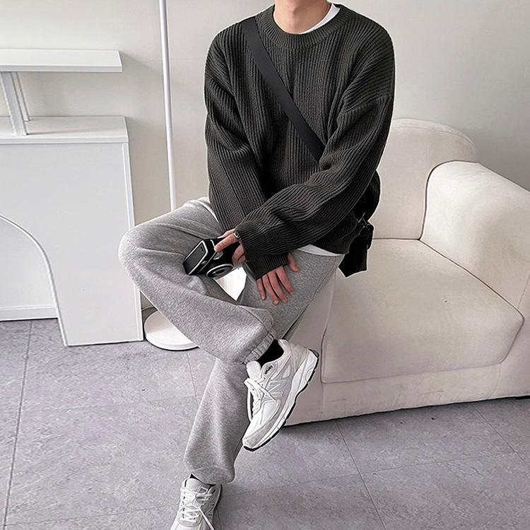 Jersey De Corte Relajado Con Textura Acanalada Para Hombres | Ideal Para Uso Diario E Informal