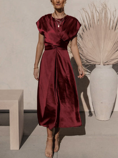 Vestido Cruzado con Cintura Ajustable para Mujer | Ideal para Uso Diario y Eventos