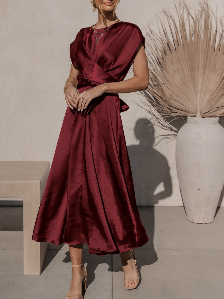 Vestido Cruzado con Cintura Ajustable para Mujer | Ideal para Uso Diario y Eventos