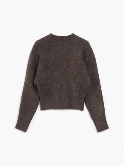 Jersey De Manga Larga Con Cuello Redondo Y Tejido Elástico Para Mujer | Ideal Para Uso Diario