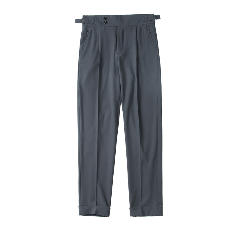 Pantalón Slim-Fit con Cierre de Botón y Cremallera para Hombre | Ideal para Entornos Profesionales y Ocasiones Sociales