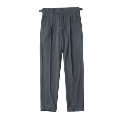 Pantalón Slim-Fit con Cierre de Botón y Cremallera para Hombre | Ideal para Entornos Profesionales y Ocasiones Sociales