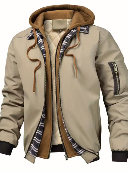 Chaqueta Con Cremallera Completa Y Capucha Integrada Para Hombre | Ideal Para Uso Diario Y Entretiempo