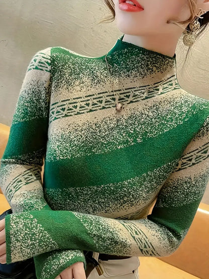 Jersey De Punto Con Diseño De Rayas Para Mujer | Ideal Para Uso Diario