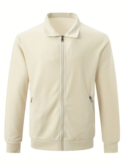 Chaqueta De Color Liso Con Diseño Flexible Para Hombre | Ideal Para Uso Diario Y Entretiempo