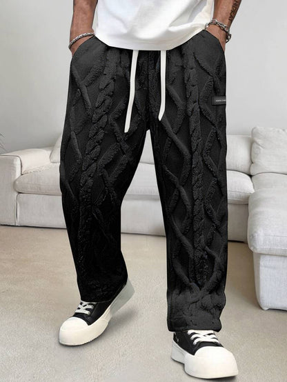Pantalón con Motivo Geométrico y Cintura Elástica para Hombre | Ideal para Ocio y Uso Diario