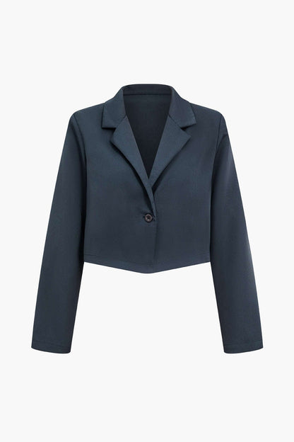 Conjunto De Blazer Corto Y Pantalón De Cintura Alta | Uso Profesional Y Versátil