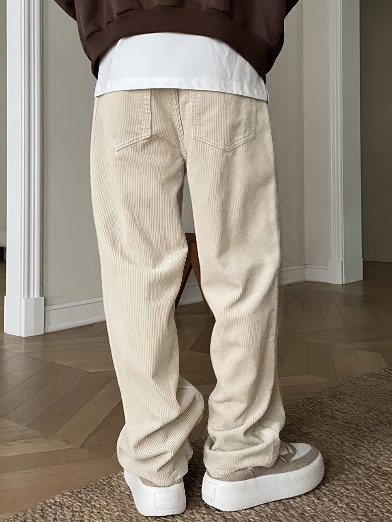 Pantalones Para Hombre Con Corte Recto Y Cintura Con Cordón Para Hombre | Ideal Para Uso Diario