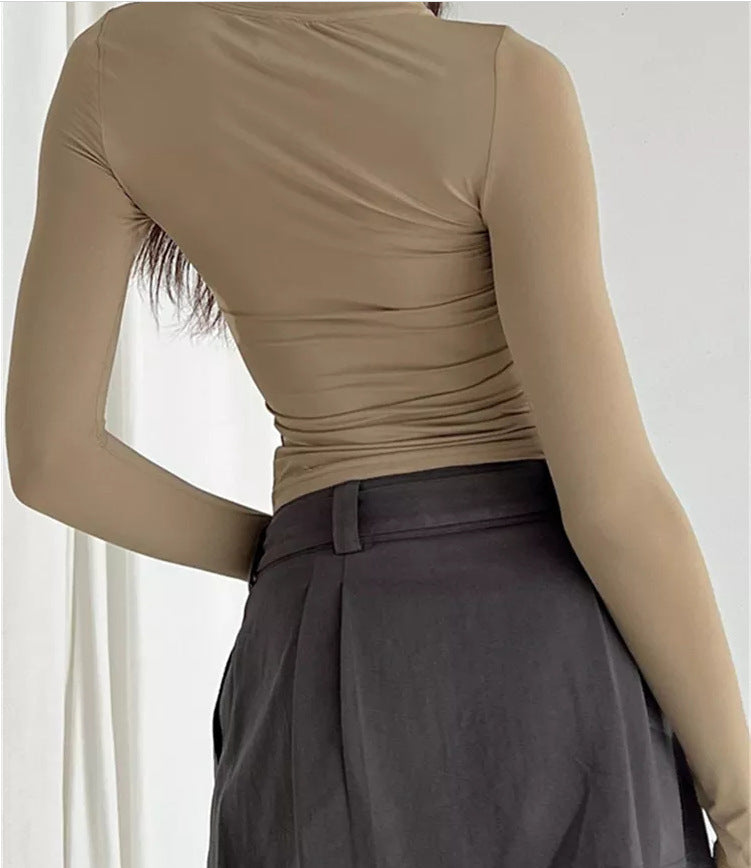 Top Con Diseño Simple Y Manga Larga Para Mujer | Ideal Para Uso Diario Y Profesional