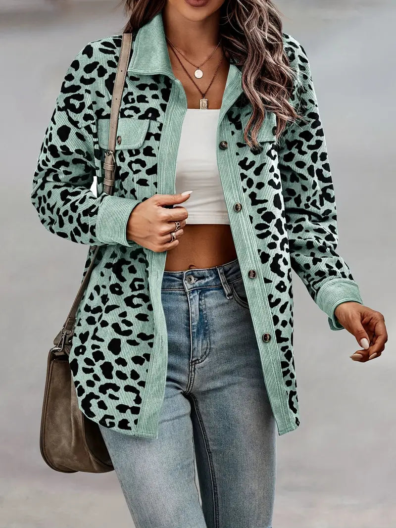 Abrigo Con Estampado Animal Para Mujer | Ideal Para Temporada Fría