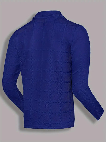 Camisa de Manga Larga con Motivo Texturizado para Hombre | Ideal para Oficina y Uso Diario