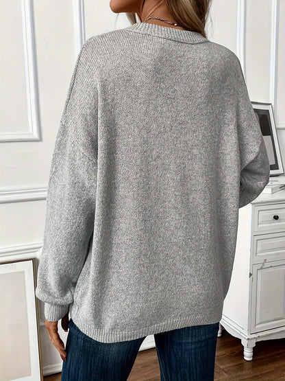 Jersey De Manga Larga De Corte Clásico Para Mujer | Ideal Para Uso Diario Y Superposición