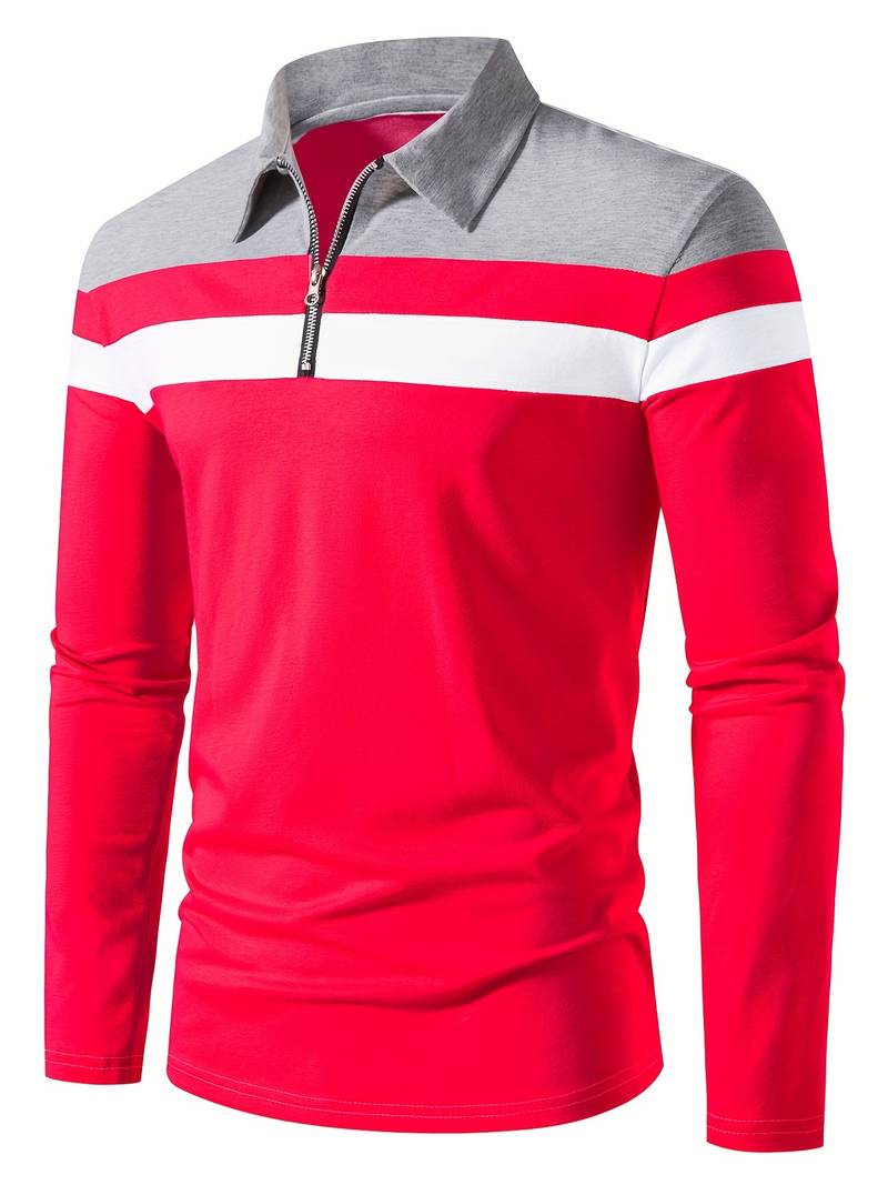 Polo de Hombre con Cremallera Frontal para Uso Diario | Ideal para Contextos Informales y Semi-Formales