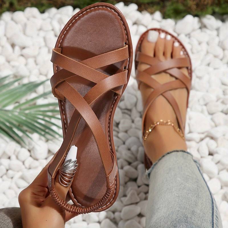 Sandalias Slip-On con Suela Plana para Mujer | Ideales para Uso Diario en Temporadas Cálidas