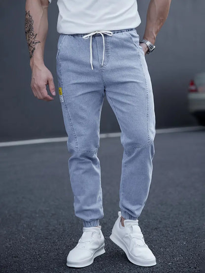 Pantalón Tobillero con Cintura Elástica y Cordón para Hombre | Ideal para Uso Diario