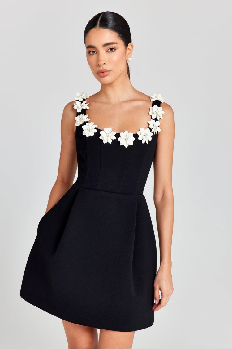 Vestido Mini Con Estampado Floral Y Escote Cuadrado Para Mujer | Ideal Para Eventos Y Salidas Nocturnas