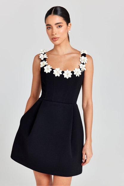 Vestido Mini Con Estampado Floral Y Escote Cuadrado Para Mujer | Ideal Para Eventos Y Salidas Nocturnas