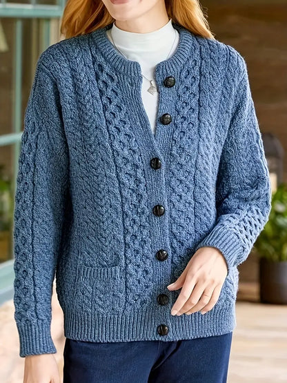 Cárdigan De Manga Larga Con Botones Para Mujer | Ideal Para Superposición Y Uso Diario