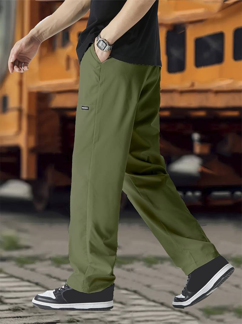 Pantalón con Cintura Elástica y Cordón Ajustable para Hombres | Ideal para Uso Diario y Salidas Informales