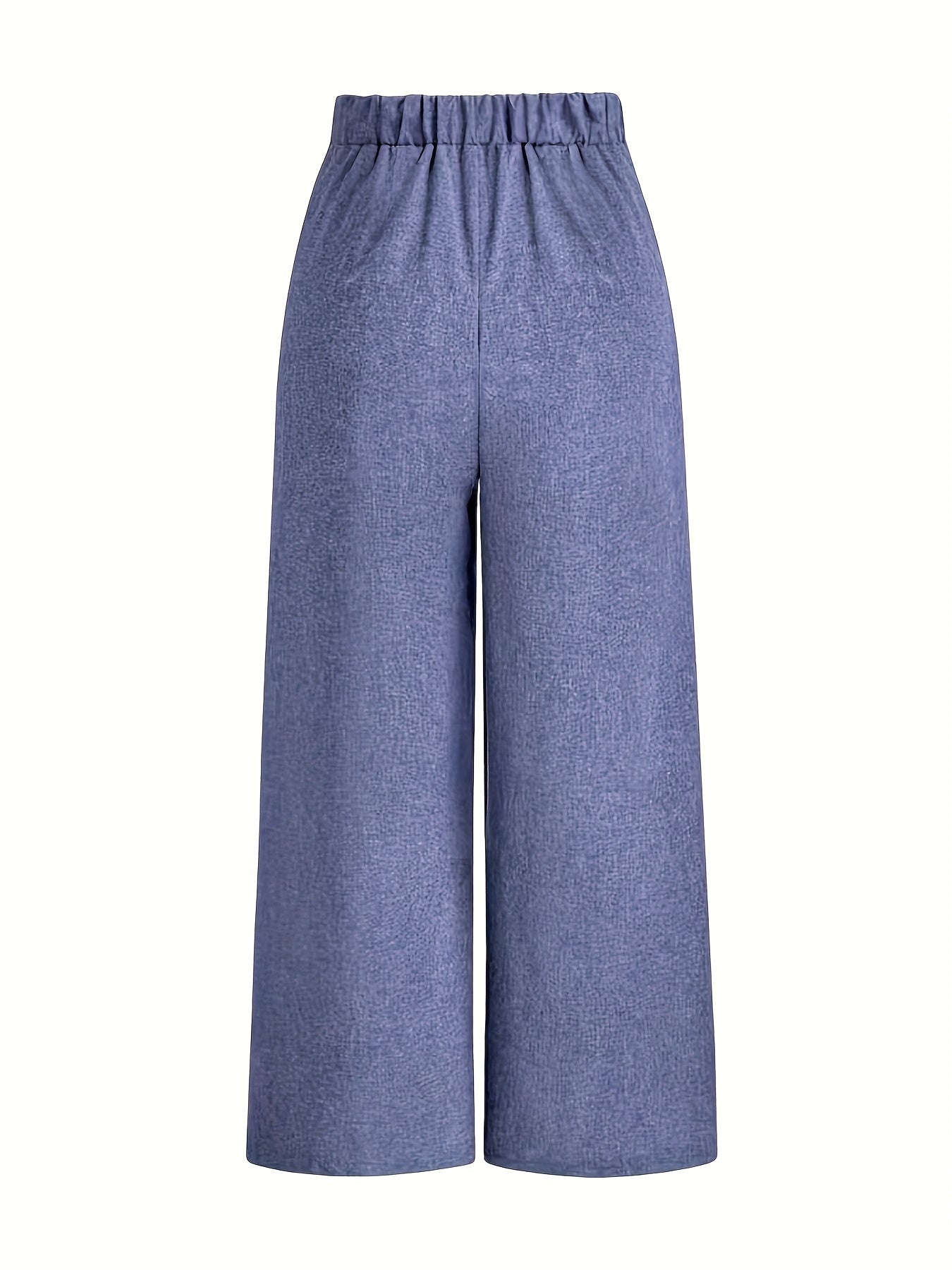 Pantalón De Talle Alto Con Piernas Anchas Y Pliegues Frontales Para Mujer | Ideal Para Uso Diario O Profesional