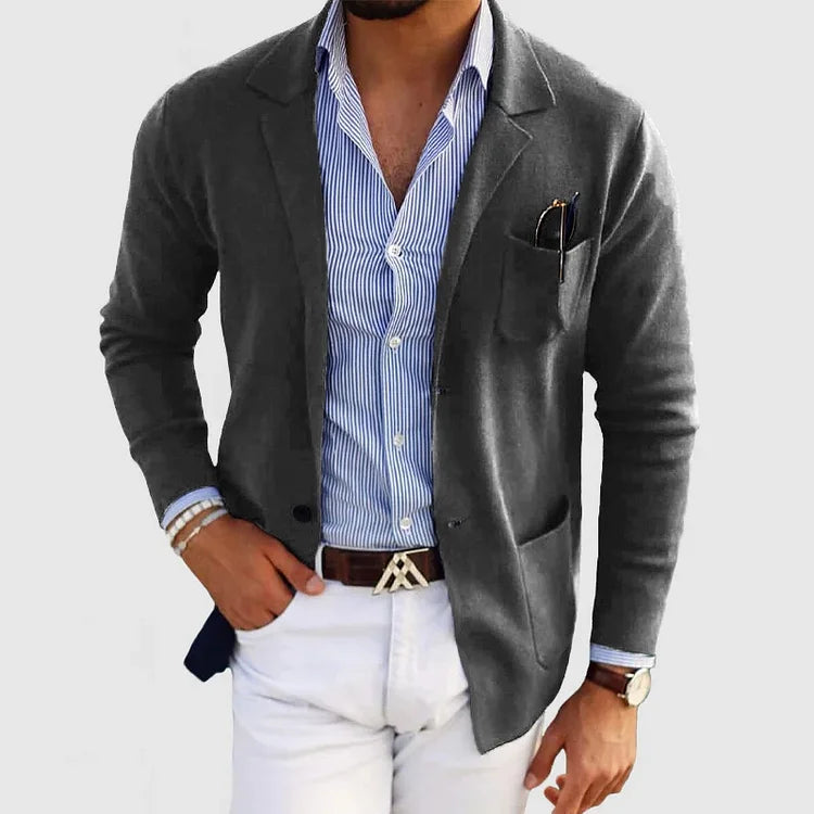Blazer Con Corte Estructurado Para Hombre | Ideal Para Ocasiones Formales Y Profesionales