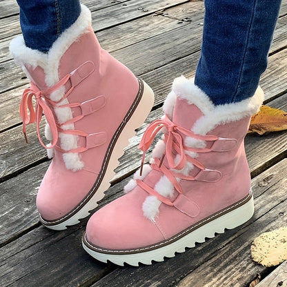 Botas con Cordones y Suela Plataforma para Mujer | Ideal para Temporada de Invierno