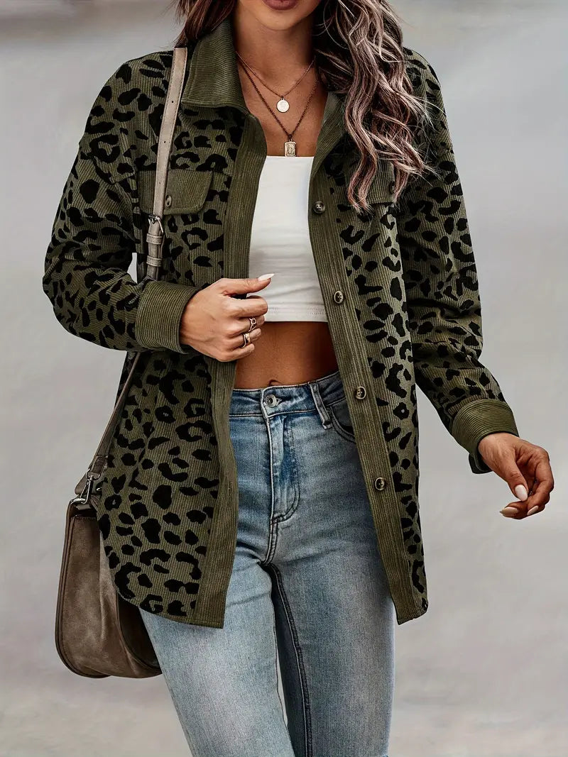 Abrigo Con Estampado Animal Para Mujer | Ideal Para Temporada Fría