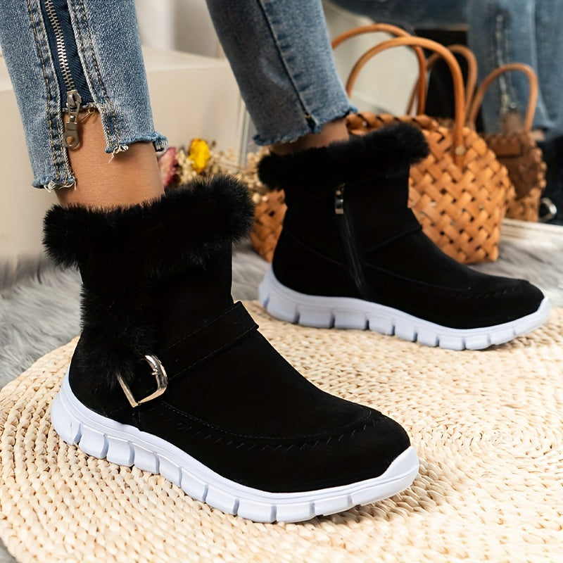 Botas con Cremallera Lateral y Detalle de Correa para Mujer | Ideal para Temporada de Invierno