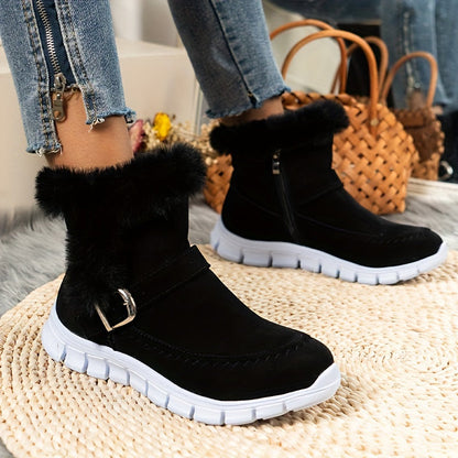 Botas con Cremallera Lateral y Detalle de Correa para Mujer | Ideal para Temporada de Invierno